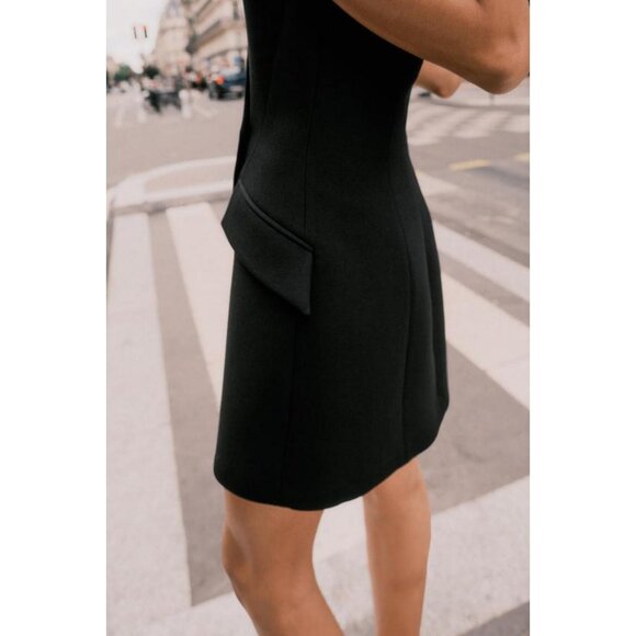 ZARA HALTER MINI BLAZER DRESS - Picture 4 of 7